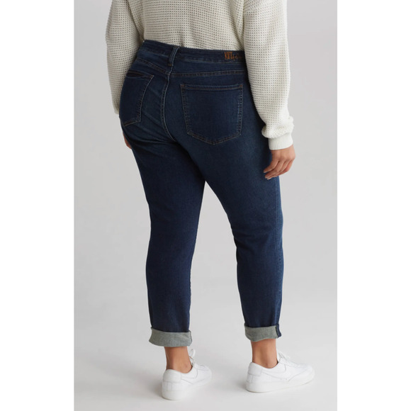 Kut From The Kloth Jeans 22W Blue Straight Katy High Rise Boyfriend Dark Wash - Picture 2 of 16